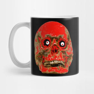 Halloween Red Human Skull Mug